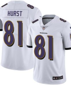 Nike Baltimore Ravens #81 Hayden Hurst White Stitched NFL Vapor Untouchable Limited Jersey