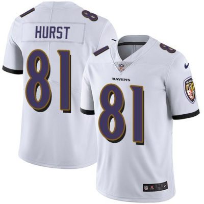 Nike Baltimore Ravens #81 Hayden Hurst White Stitched NFL Vapor Untouchable Limited Jersey