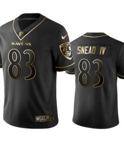 Nike Baltimore Ravens #83 Willie Snead IV Black Golden Limited Edition Stitched NFL Jersey