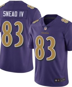 Nike Baltimore Ravens #83 Willie Snead IV Purple Stitched NFL Limited Rush Jersey