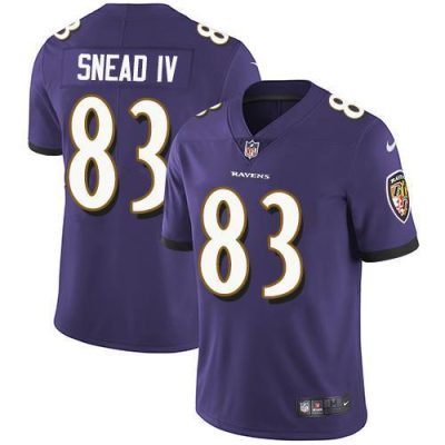 Nike Baltimore Ravens #83 Willie Snead IV Purple Team Color Stitched NFL Vapor Untouchable Limited Jersey