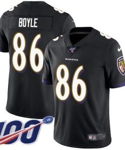 Nike Baltimore Ravens #86 Nick Boyle Black Alternate Stitched NFL 100th Season Vapor Untouchable Limited Jersey