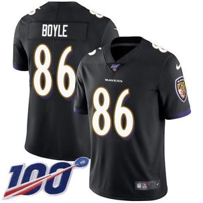 Nike Baltimore Ravens #86 Nick Boyle Black Alternate Stitched NFL 100th Season Vapor Untouchable Limited Jersey