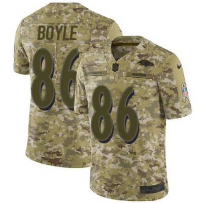 Nike Baltimore Ravens #86 Nick Boyle Camo Stitched NFL Limited 2018 Salute To Service Jersey