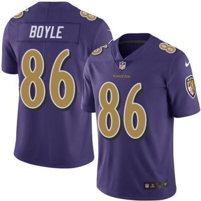 Nike Baltimore Ravens #86 Nick Boyle Purple Stitched NFL Limited Rush Jersey