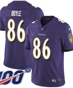Nike Baltimore Ravens #86 Nick Boyle Purple Team Color Stitched NFL 100th Season Vapor Untouchable Limited Jersey