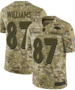 Nike Baltimore Ravens #87 Maxx Williams Camo Stitched NFL Limited 2018 Salute To Service Jersey
