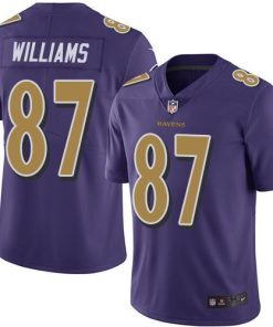 Nike Baltimore Ravens #87 Maxx Williams Purple Stitched NFL Limited Rush Jersey