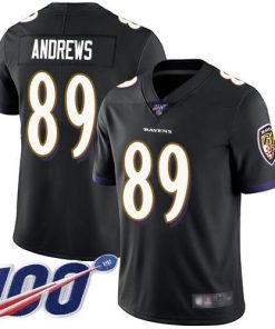 Nike Baltimore Ravens #89 Mark Andrews Black Alternate Stitched NFL 100th Season Vapor Limited Jersey
