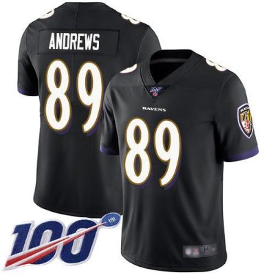 Nike Baltimore Ravens #89 Mark Andrews Black Alternate Stitched NFL 100th Season Vapor Limited Jersey