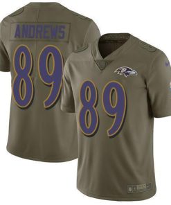 Nike Baltimore Ravens #89 Mark Andrews Olive Stitched NFL Limited 2017 Salute To Service Jersey