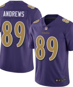 Nike Baltimore Ravens #89 Mark Andrews Purple Stitched NFL Limited Rush Jersey