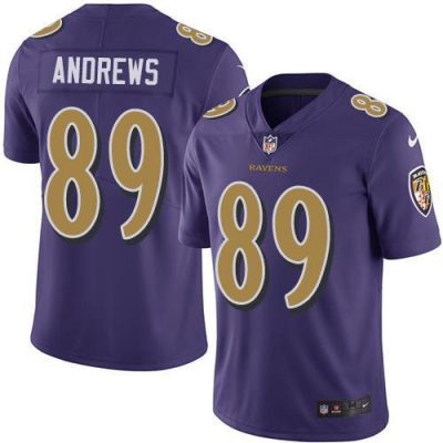 Nike Baltimore Ravens #89 Mark Andrews Purple Stitched NFL Limited Rush Jersey