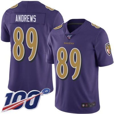 Nike Baltimore Ravens #89 Mark Andrews Purple Stitched NFL Limited Rush 100th Season Jersey