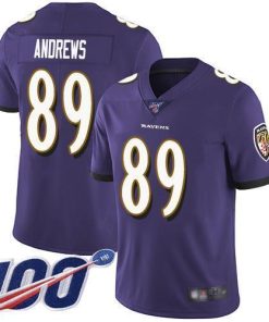 Nike Baltimore Ravens #89 Mark Andrews Purple Team Color Stitched NFL 100th Season Vapor Limited Jersey