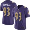 Nike Baltimore Ravens #93 Calais Campbell Purple Stitched NFL Limited Rush Jersey