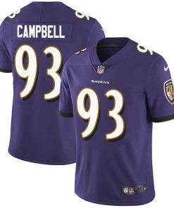 Nike Baltimore Ravens #93 Calais Campbell Purple Team Color Stitched NFL Vapor Untouchable Limited Jersey