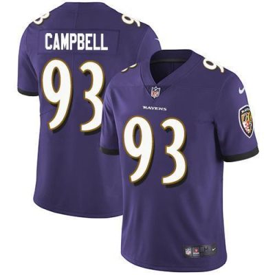 Nike Baltimore Ravens #93 Calais Campbell Purple Team Color Stitched NFL Vapor Untouchable Limited Jersey