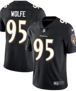 Nike Baltimore Ravens #95 Derek Wolfe Black Alternate Stitched NFL Vapor Untouchable Limited Jersey