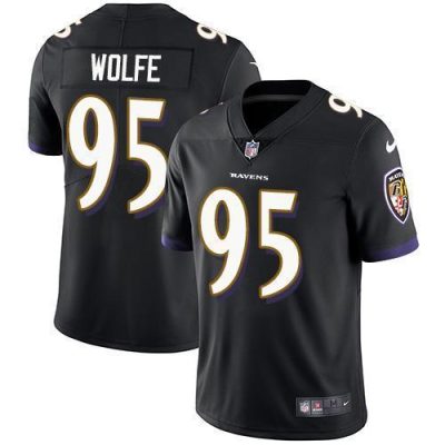 Nike Baltimore Ravens #95 Derek Wolfe Black Alternate Stitched NFL Vapor Untouchable Limited Jersey