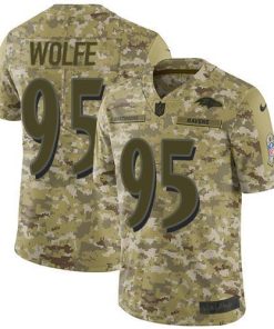 Nike Baltimore Ravens #95 Derek Wolfe Camo Stitched NFL Limited 2018 Salute To Service Jersey