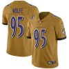 Nike Baltimore Ravens #95 Derek Wolfe Gold Stitched NFL Limited Inverted Legend Jersey