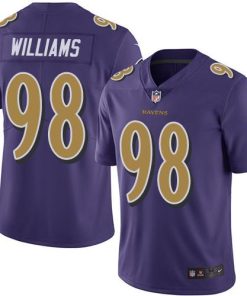Nike Baltimore Ravens #98 Brandon Williams Purple Stitched NFL Limited Rush Jersey