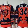 Nike Bears #34 Walter Payton Orange/Navy Blue Ugly Sweater
