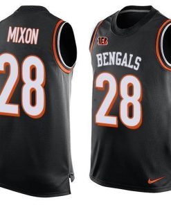 Nike Bengals #28 Joe Mixon Black Team Color Stitched NFL Limited Tank Top Jersey