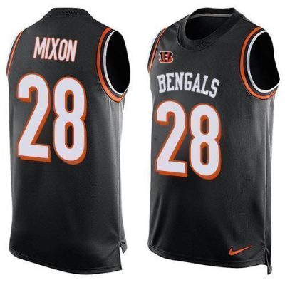 Nike Bengals #28 Joe Mixon Black Team Color Stitched NFL Limited Tank Top Jersey