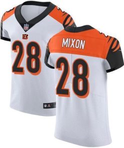 Nike Bengals #28 Joe Mixon White Stitched NFL Vapor Untouchable Elite Jersey