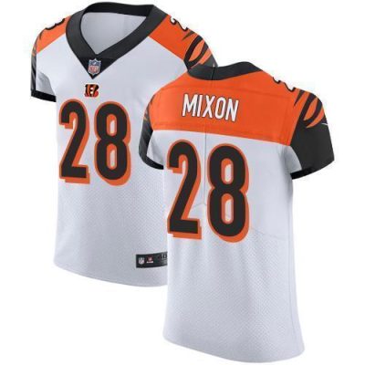Nike Bengals #28 Joe Mixon White Stitched NFL Vapor Untouchable Elite Jersey