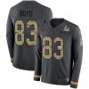 Nike Bengals #83 Tyler Boyd Anthracite Super Bowl LVI Patch Salute To Service Stitched NFL Limited Therma Long Sleeve Jersey