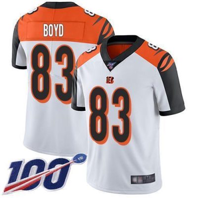 Nike Bengals #83 Tyler Boyd White Stitched NFL 100th Season Vapor Limited Jersey