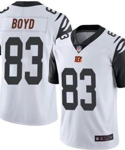 Nike Bengals #83 Tyler Boyd White Stitched NFL Limited Rush Jersey
