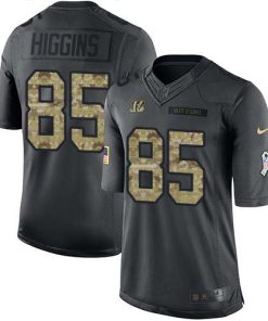 Nike Bengals #85 Tee Higgins Black Stitched NFL Limited 2016 Salute To Service Jersey