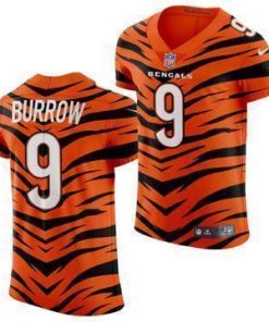 Nike Bengals #9 Joe Burrow 2021-22 Orange City Edition Elite NFL Jersey
