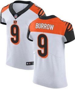 Nike Bengals #9 Joe Burrow White Stitched NFL New Elite Jersey