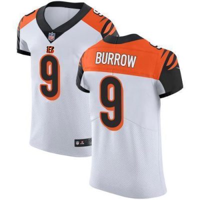Nike Bengals #9 Joe Burrow White Stitched NFL New Elite Jersey