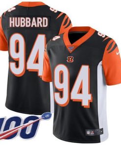 Nike Bengals #94 Sam Hubbard Black Team Color Stitched NFL 100th Season Vapor Limited Jersey