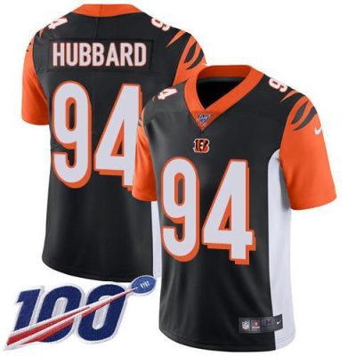 Nike Bengals #94 Sam Hubbard Black Team Color Stitched NFL 100th Season Vapor Limited Jersey