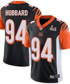 Nike Bengals #94 Sam Hubbard Black Team Color Super Bowl LVI Patch Stitched NFL Vapor Untouchable Limited Jersey