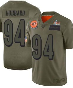 Nike Bengals #94 Sam Hubbard Camo Super Bowl LVI Patch Stitched NFL Limited 2019 Salute To Service Jersey