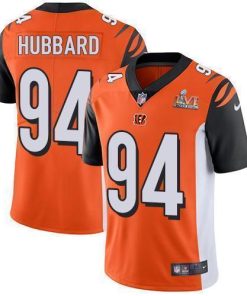 Nike Bengals #94 Sam Hubbard Orange Alternate Super Bowl LVI Patch Stitched NFL Vapor Untouchable Limited Jersey