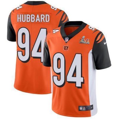 Nike Bengals #94 Sam Hubbard Orange Alternate Super Bowl LVI Patch Stitched NFL Vapor Untouchable Limited Jersey