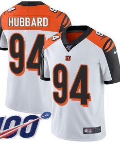 Nike Bengals #94 Sam Hubbard White Stitched NFL 100th Season Vapor Limited Jersey