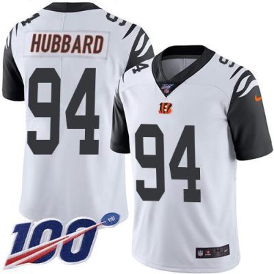 Nike Bengals #94 Sam Hubbard White Stitched NFL Limited Rush 100th Season Jersey
