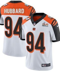 Nike Bengals #94 Sam Hubbard White Super Bowl LVI Patch Stitched NFL Vapor Untouchable Limited Jersey