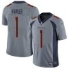 Nike Broncos #1 KJ Hamler Gray Stitched NFL Limited Inverted Legend Jersey