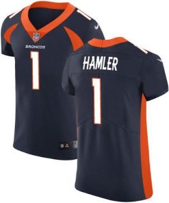 Nike Broncos #1 KJ Hamler Navy Blue Alternate Stitched NFL New Elite Jersey